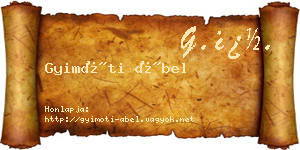 Gyimóti Ábel névjegykártya