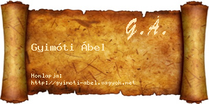 Gyimóti Ábel névjegykártya
